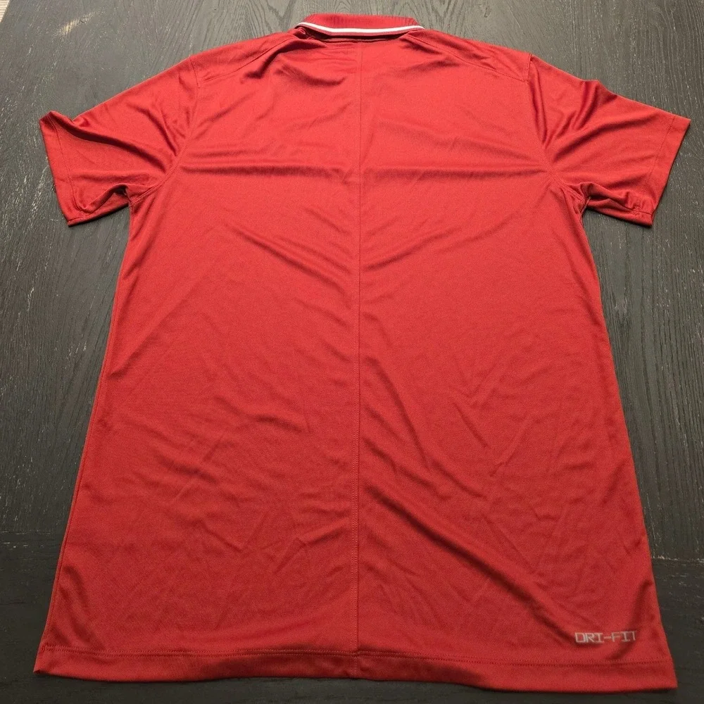 Nike Alabama Crimson Tide Mens Medium Dri-FIT Polo Shirt Red Short Sleeve NCAA - Picture 5 of 5